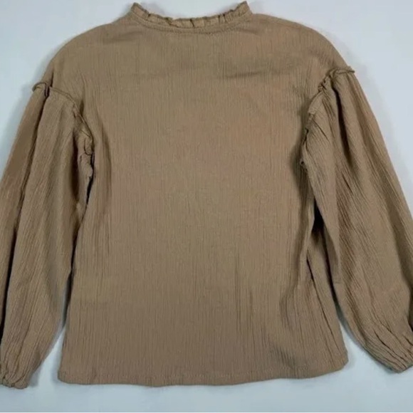 Chelsea & Violet Light Brown Button-Up Blouse - Picture 3 of 4